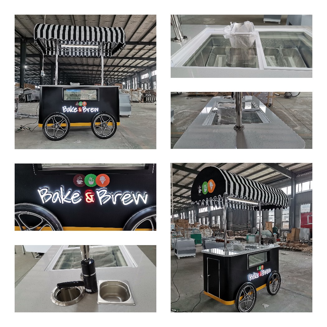 Italian gelato ice cream cart for sale